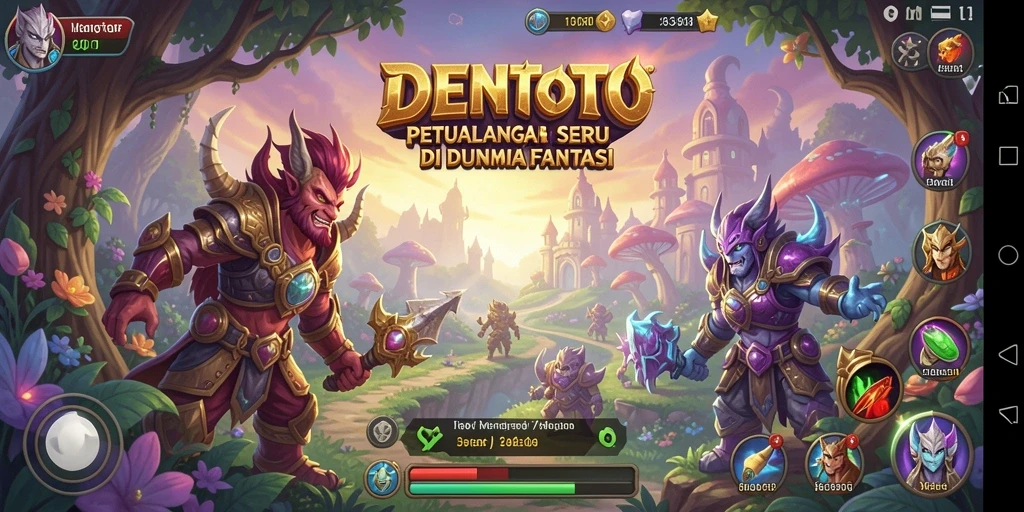 Tampilan gameplay DENTOTO yang memukau dan interaktif.