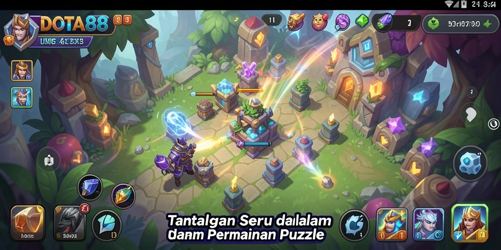 Tampilan gameplay <strong>DOTA88</strong> yang menampilkan teka-teki menarik dan tantangan seru.