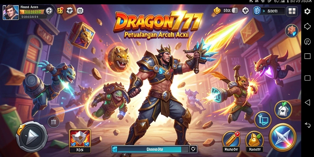 Tampilan gameplay seru dari DRAGON777 dalam aksi Arcade.