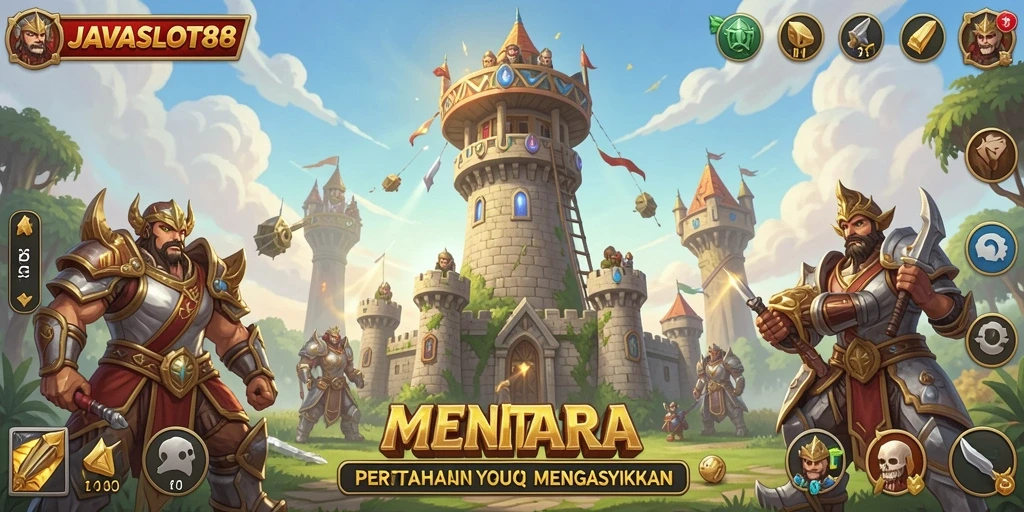 Gameplay seru dan mendebarkan dalam permainan Tower Defense.