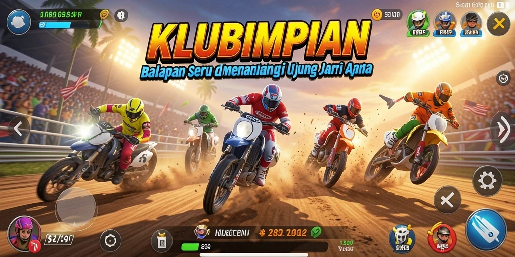 Tampilan aksi balapan menegangkan di KLUBIMPIAN