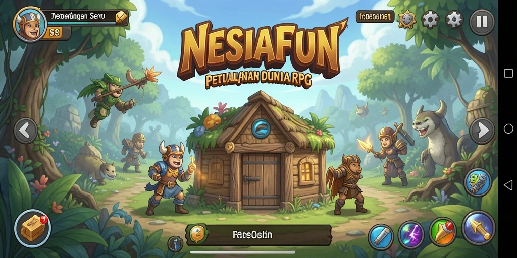 Screenshot gameplay NESIAFUN dengan aksi seru di dunia ARPG.