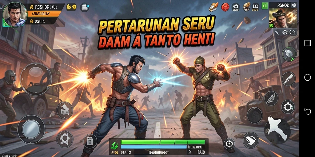 Tampilan gameplay RSNOK dengan aksi mendebarkan.