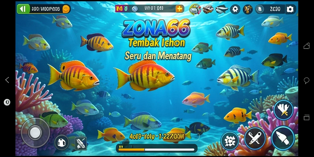 Tangkapan ikan yang menawan dalam gameplay ZONA66.